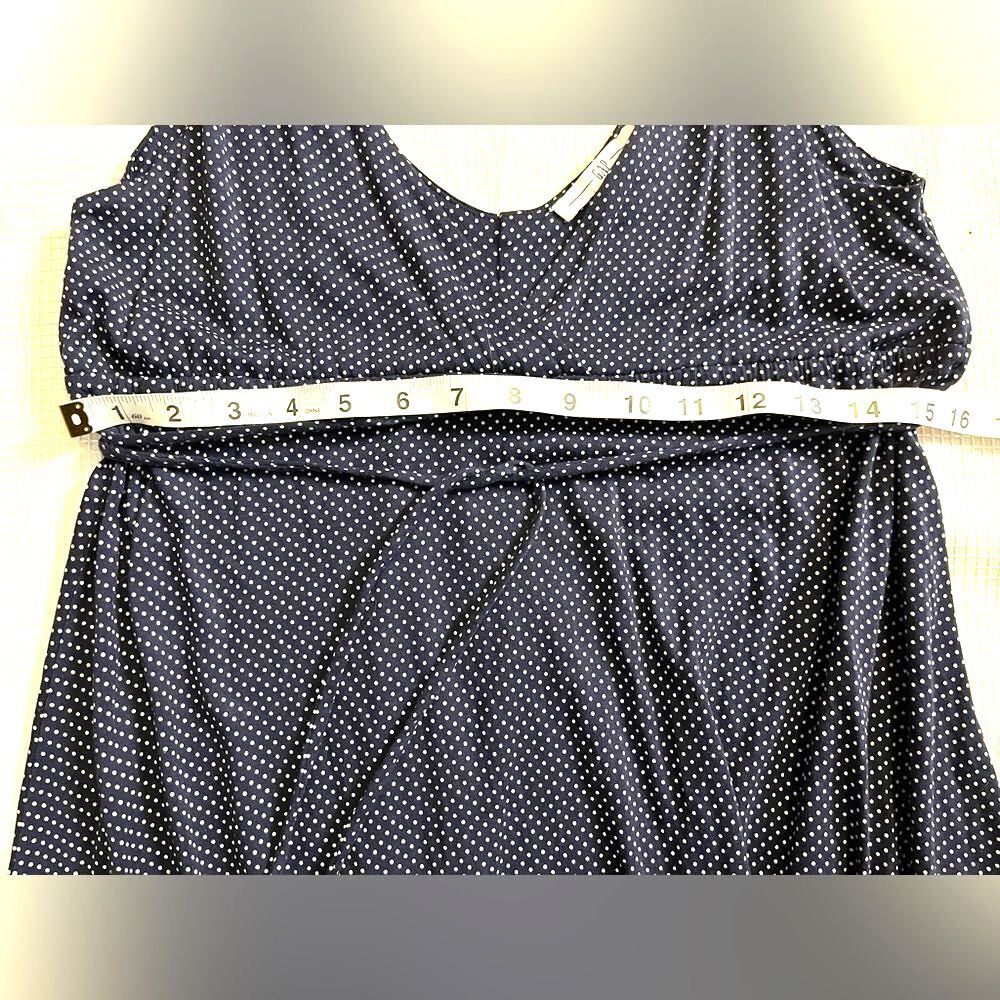 GAP Twist Strap Navy Blue with White Polka Dots Summer Dress Women’s Size Small - Picture 3 of 10